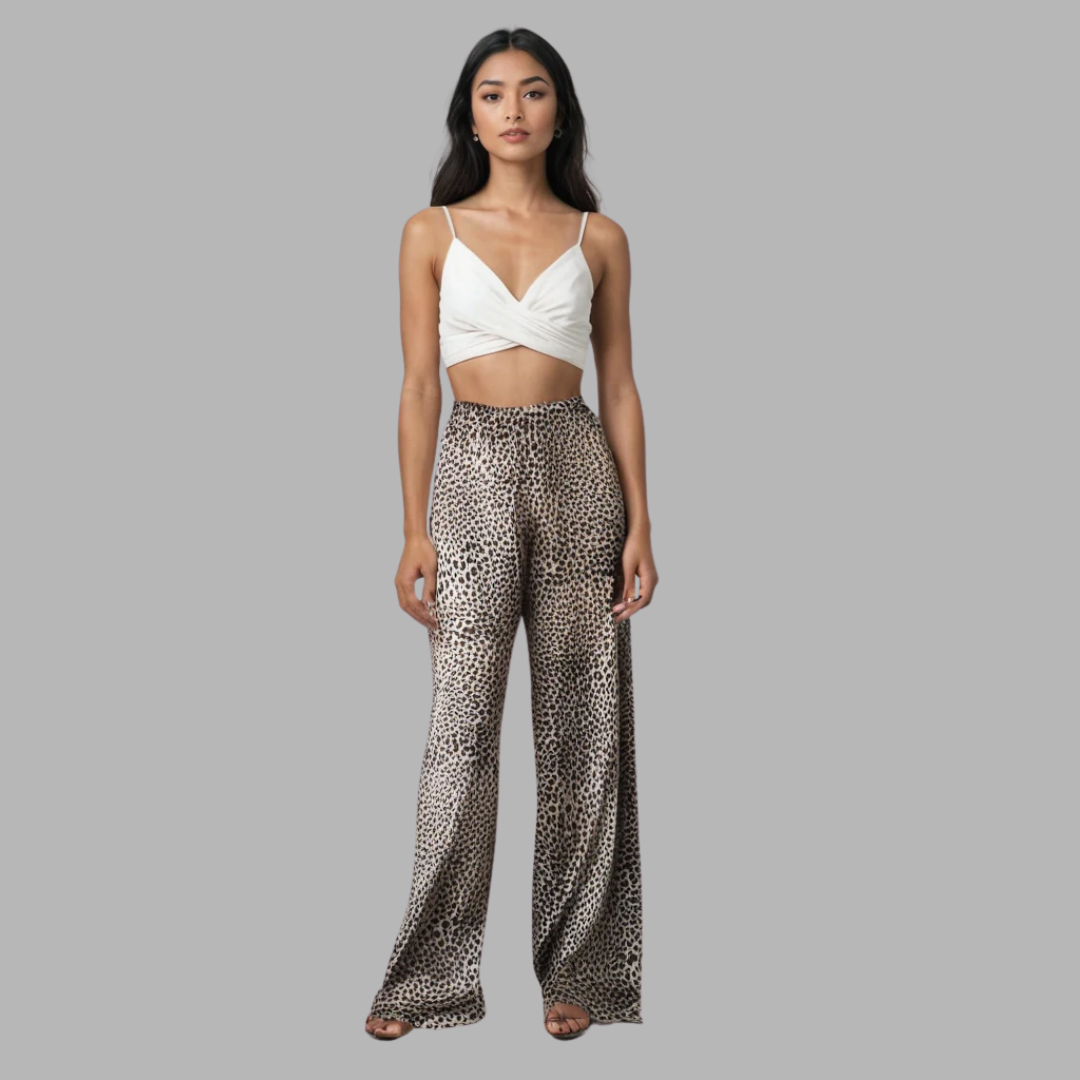 Rikke | Leopard Wide Pants