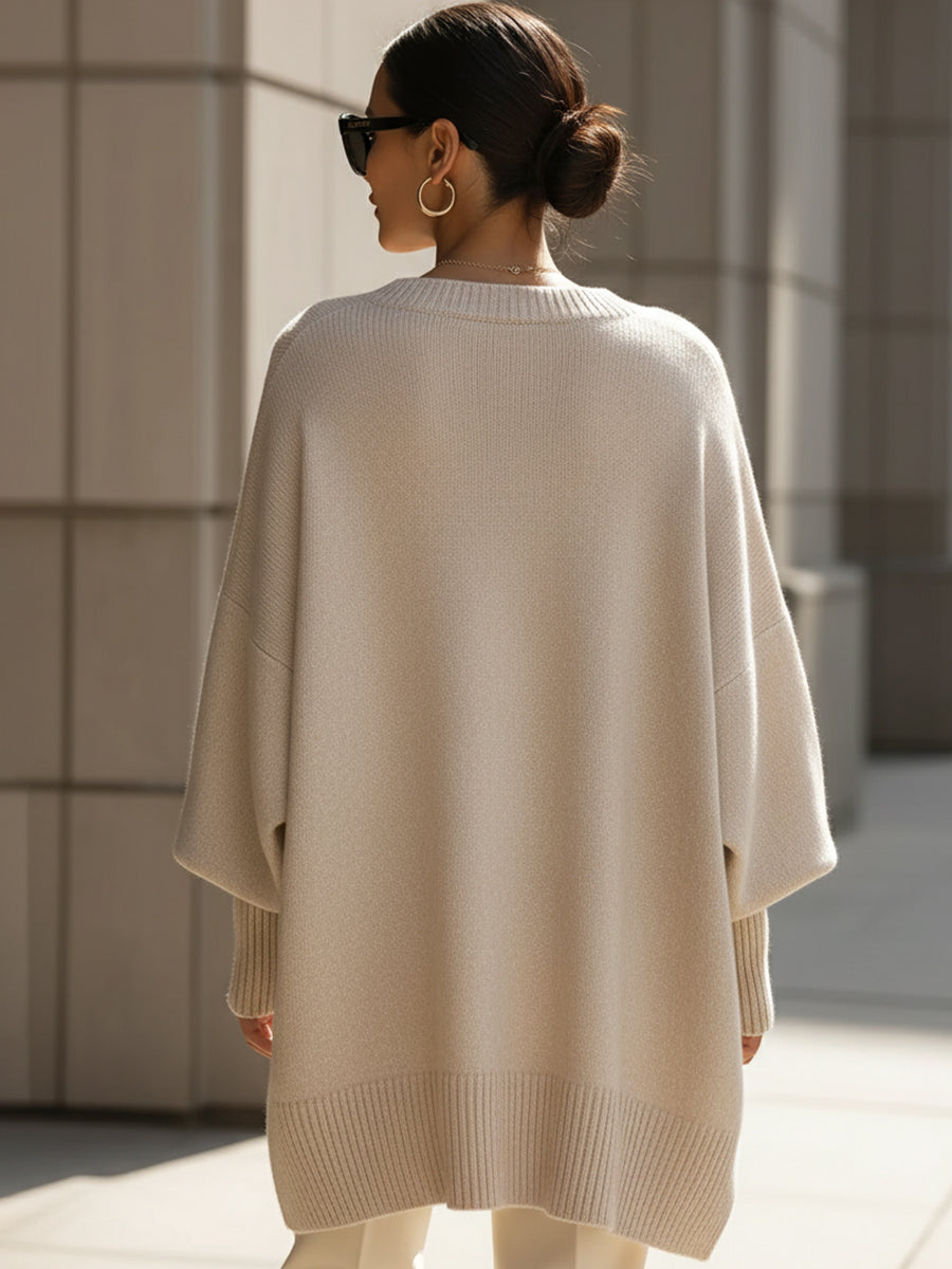 Liv | Oversized Strikket Poncho