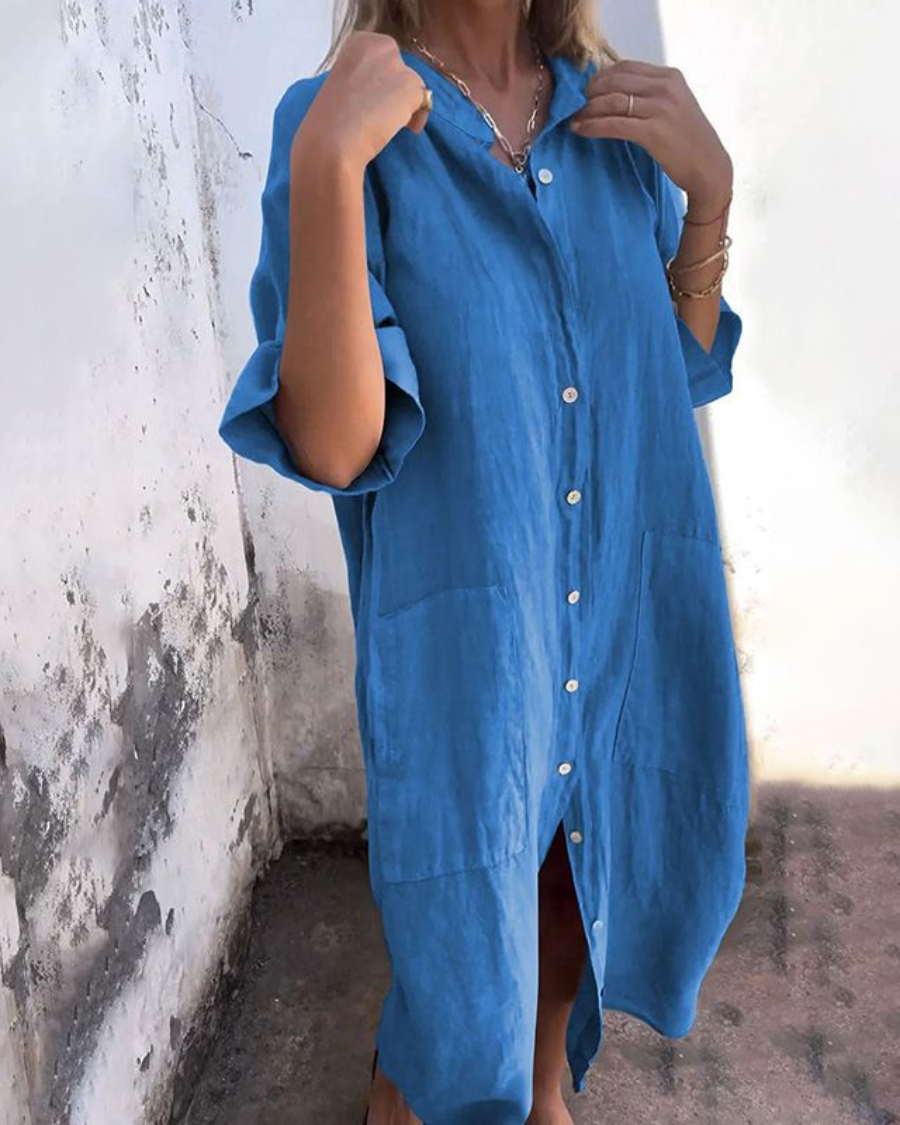 Aase | Relaxed shirt dress in Ibiza style