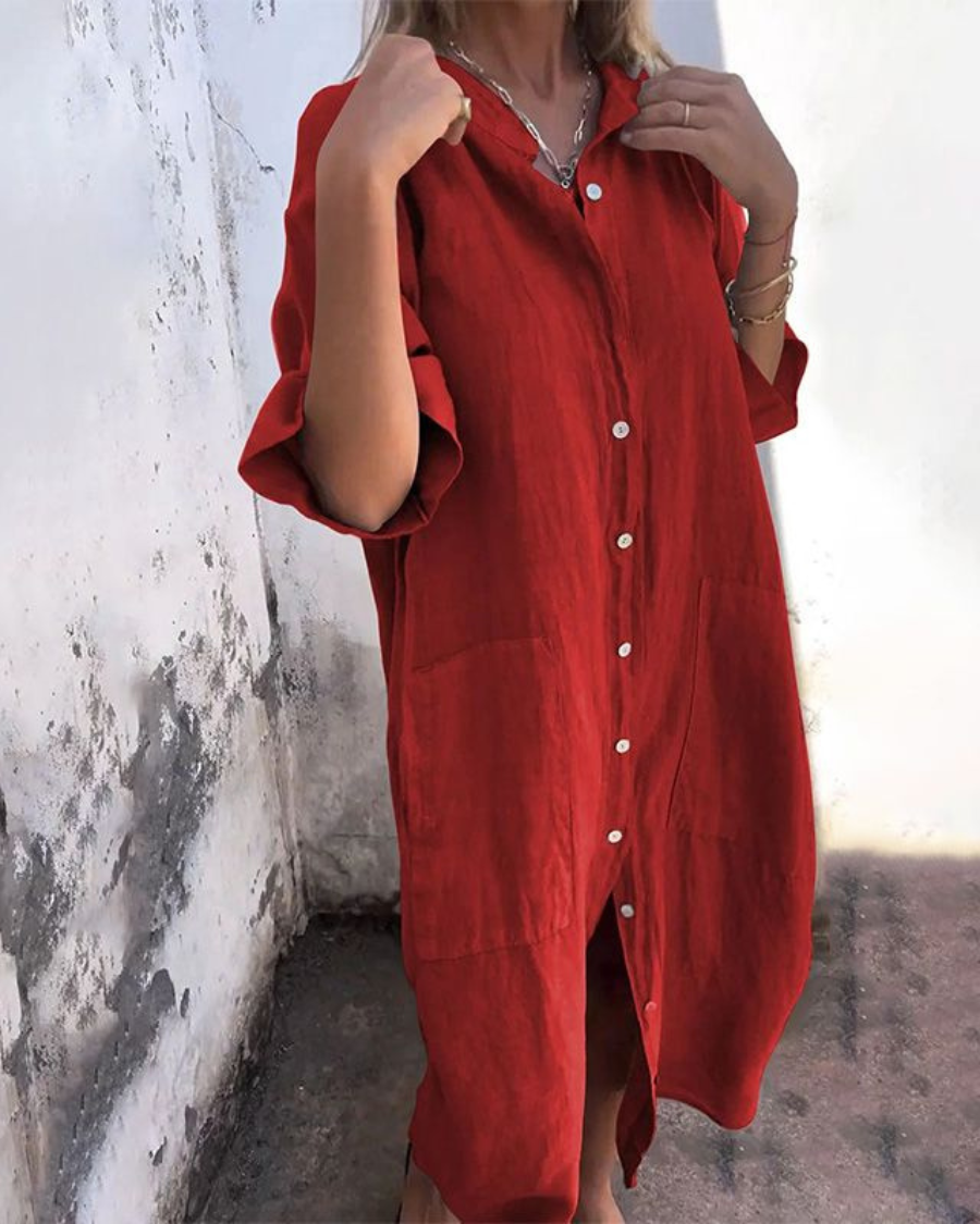 Aase | Relaxed shirt dress in Ibiza style