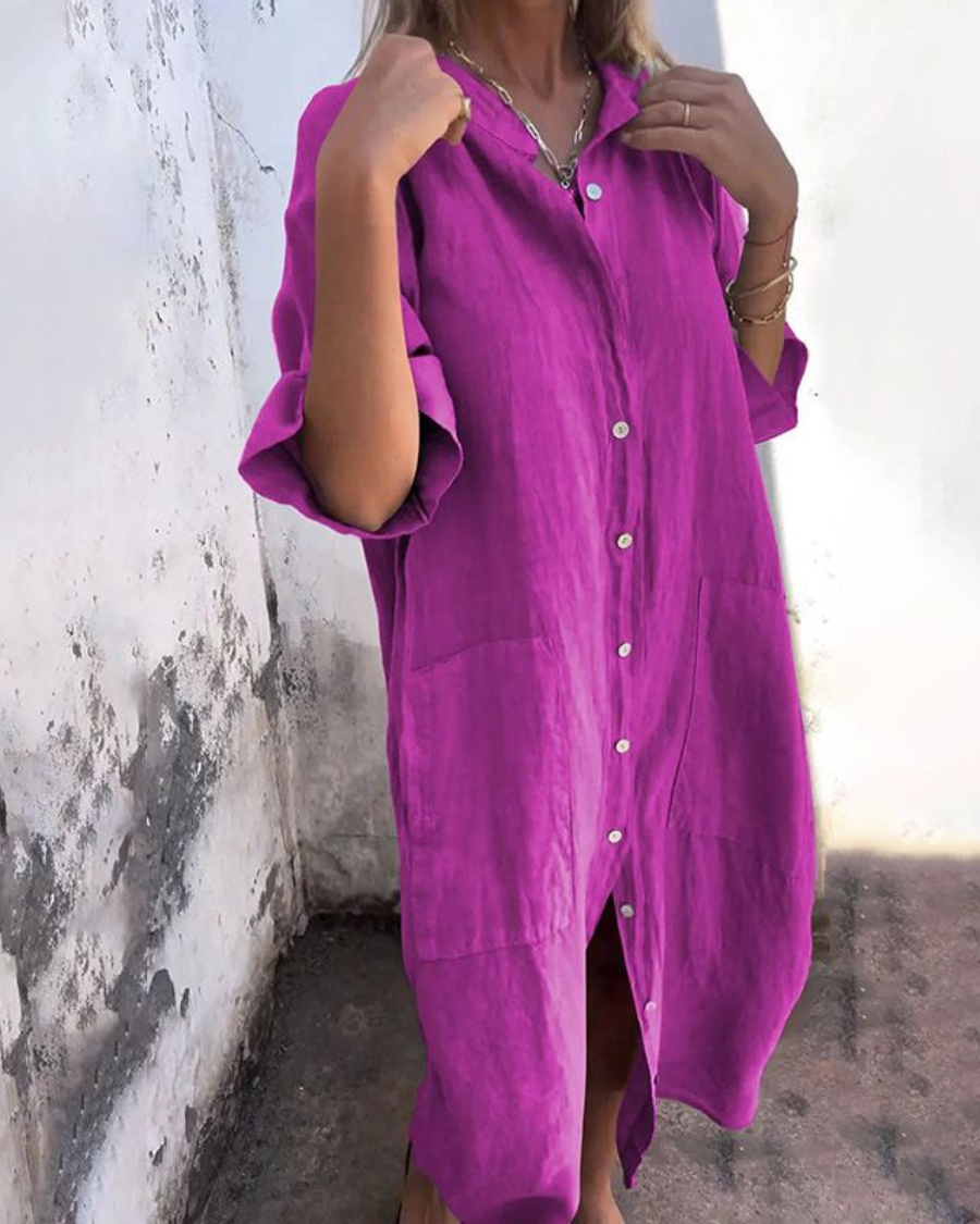 Aase | Relaxed shirt dress in Ibiza style