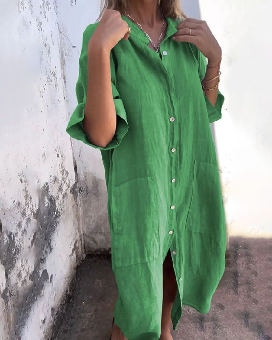 Aase | Relaxed shirt dress in Ibiza style