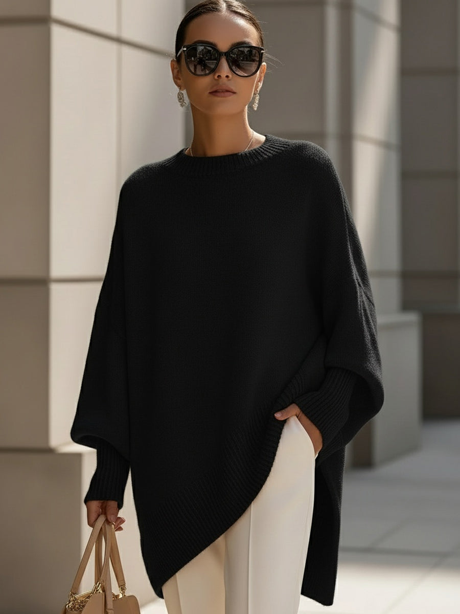 Liv | Oversized Strikket Poncho