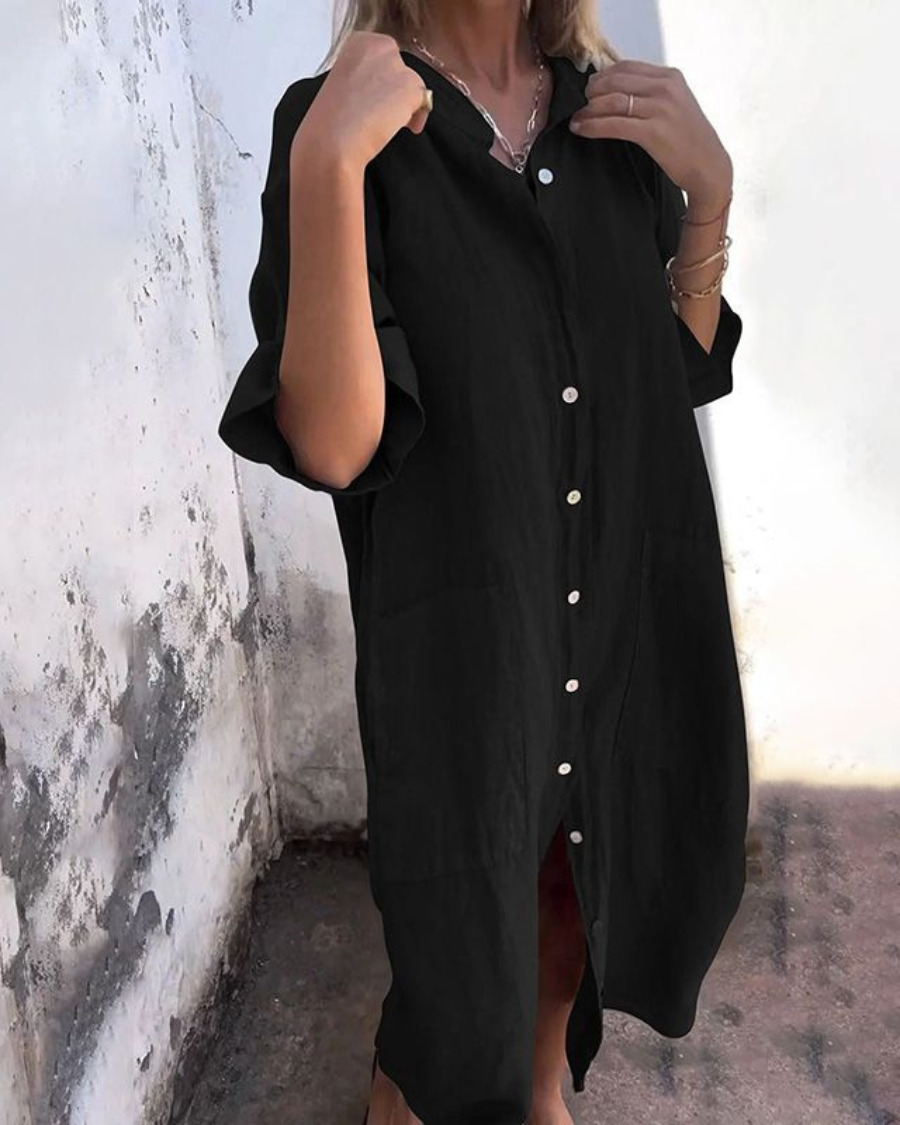 Aase | Relaxed shirt dress in Ibiza style