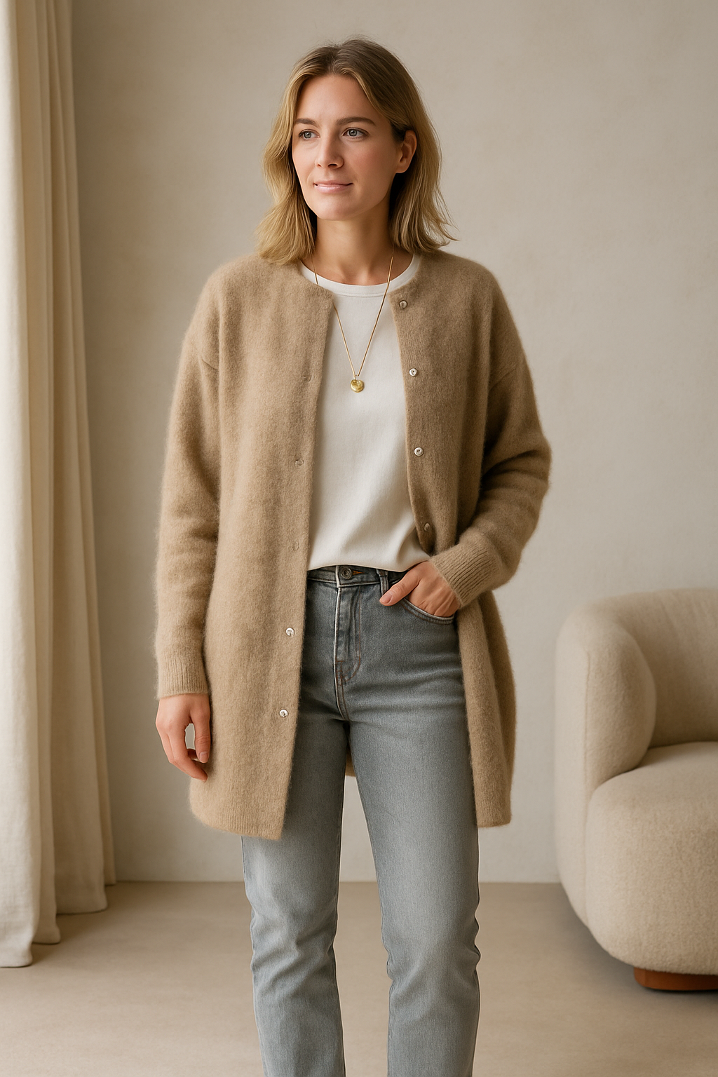 Ågot | Elegant Ullcardigan