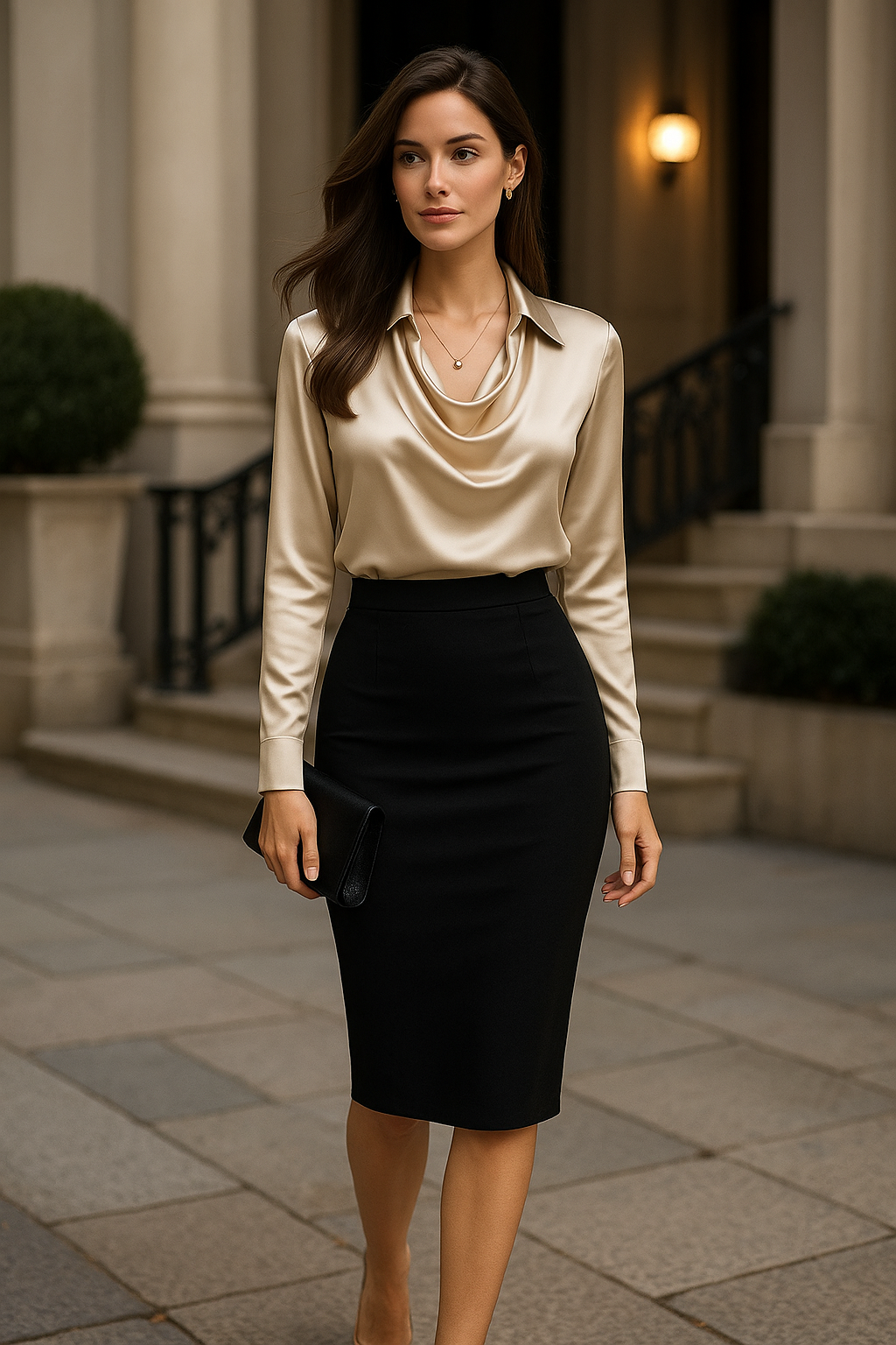 Signy | Elegant blouse with draped neckline