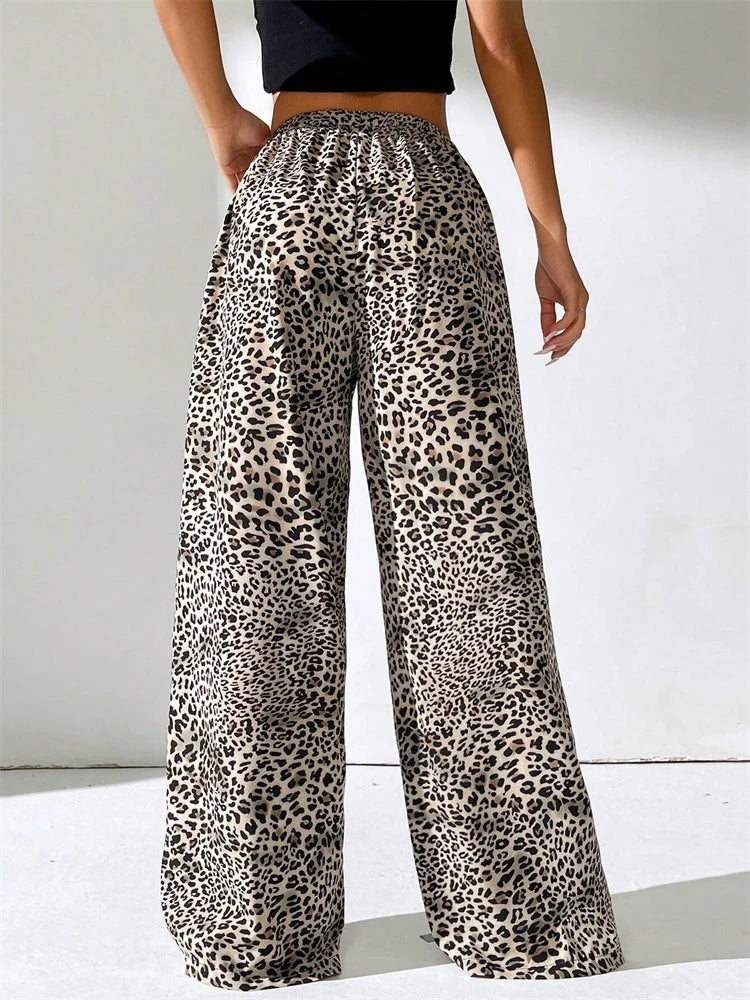 Rikke | Leopard Wide Pants