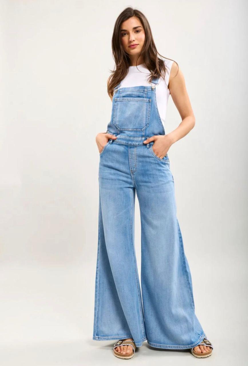 Astrid | Wide Leg Denim Jumpsuit