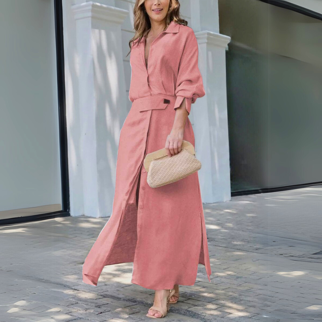 Bergljot | Elegant maxi dress with V-neck