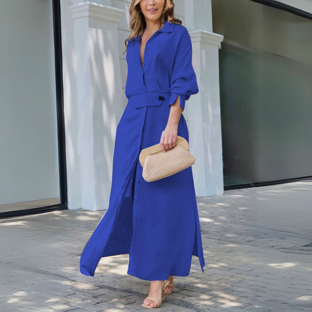 Bergljot | Elegant maxi dress with V-neck