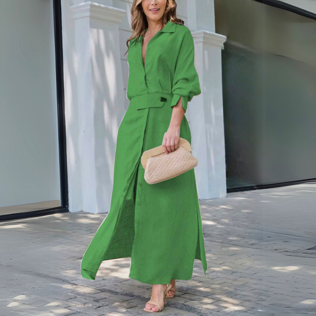 Bergljot | Elegant maxi dress with V-neck