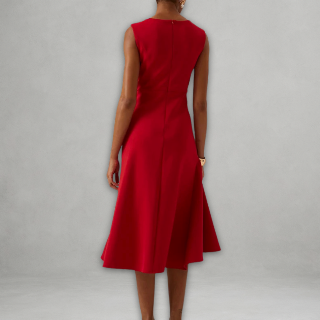 Aslaug | Elegant midi dress with ruffles
