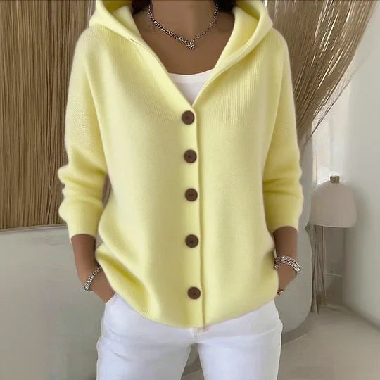 Felicia | Trendy strikkejakke med hette