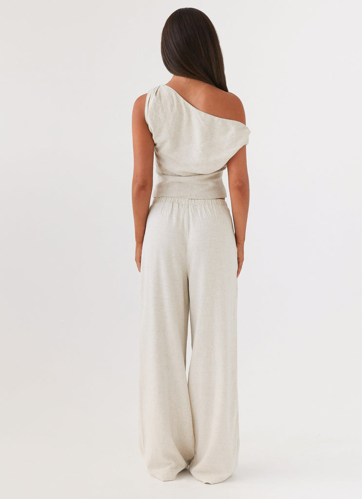 Elisa| Breeze Linen Pants - Oats