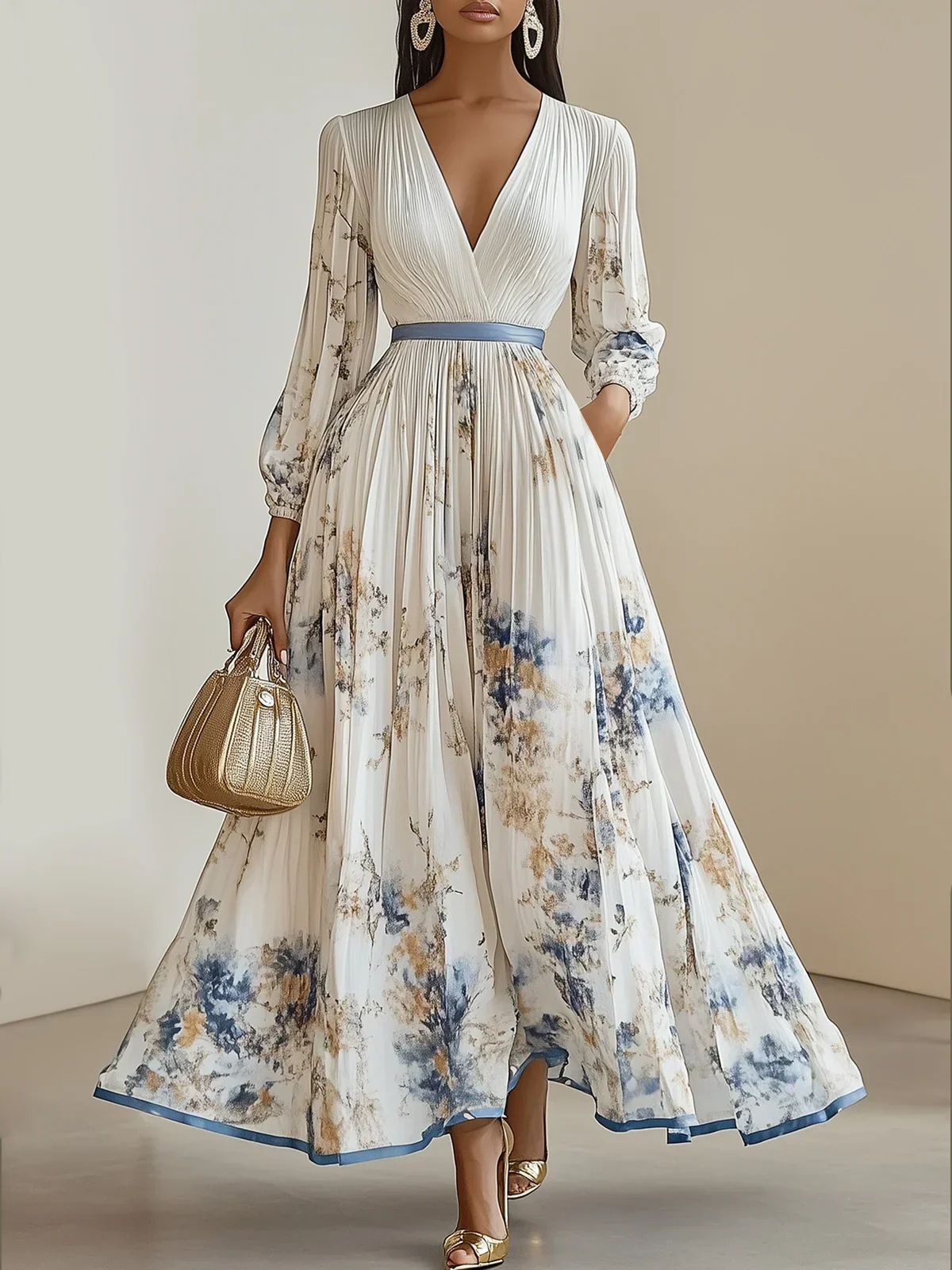 Aasne | Pleated maxi dress