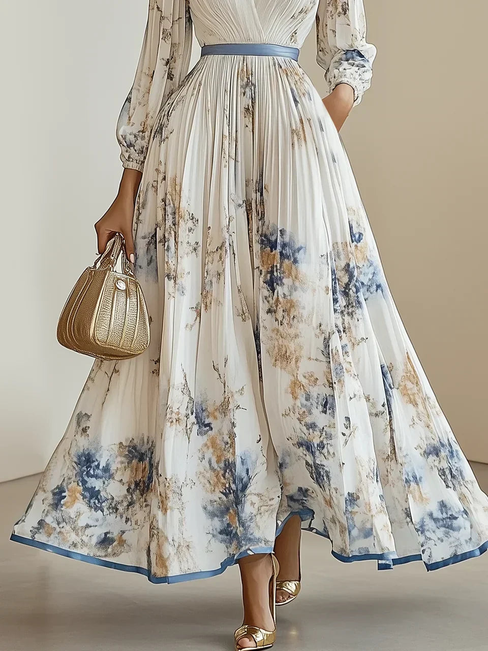 Aasne | Pleated maxi dress