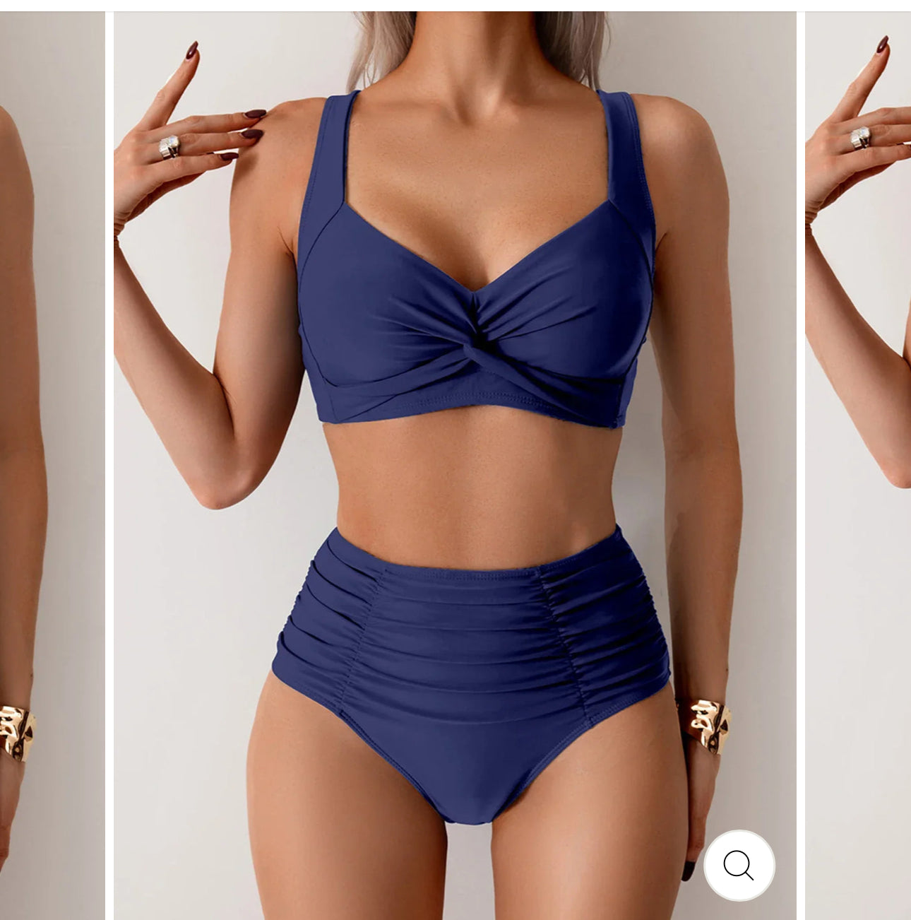 Høytlivs Bikini Sett med Twist