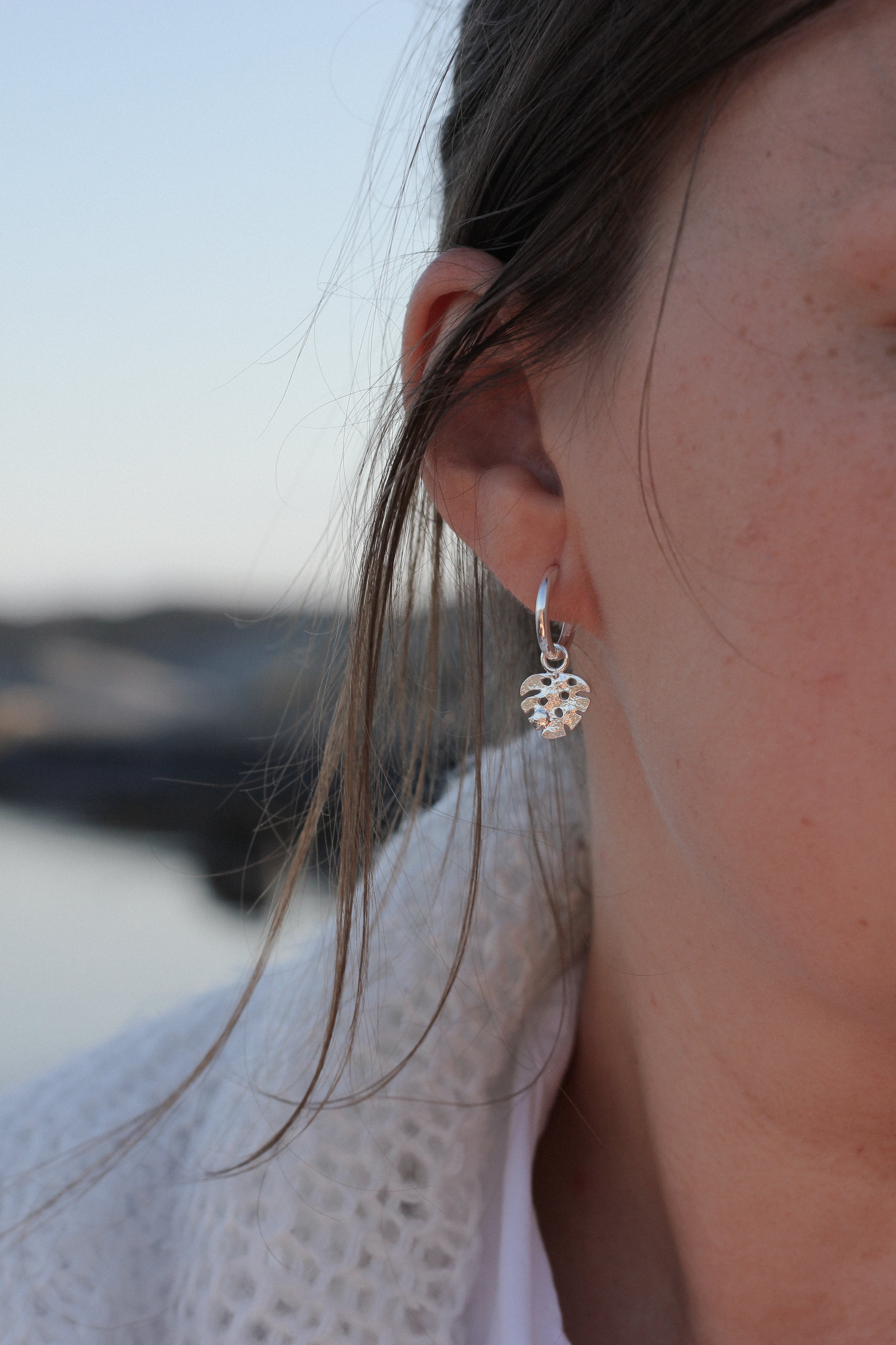 Monstera earrings