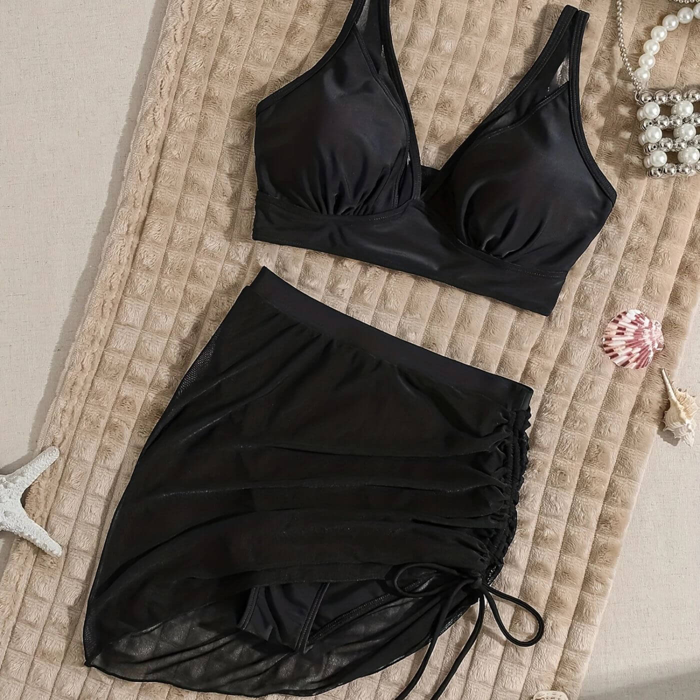 Sandra | Bikini-sett med høy midje og figurformende truse