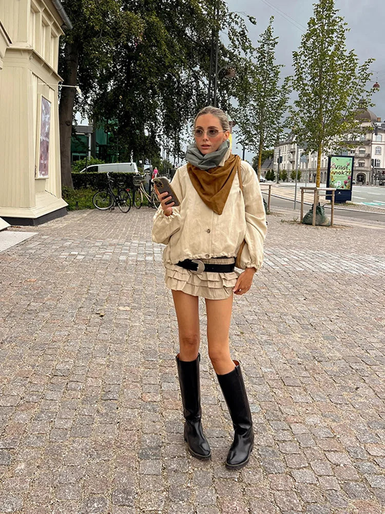 Beige | Skjortejakke
