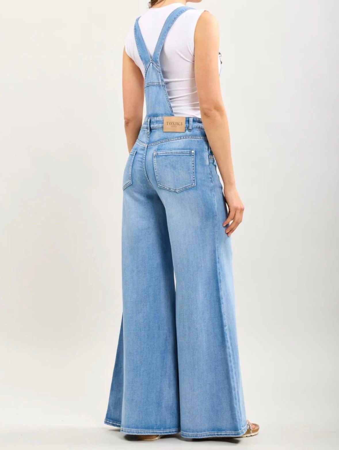 Astrid | Wide Leg Denim Jumpsuit