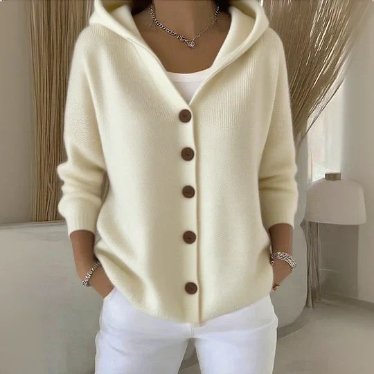 Felicia | Trendy strikkejakke med hette