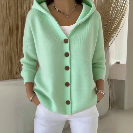 Felicia | Trendy strikkejakke med hette